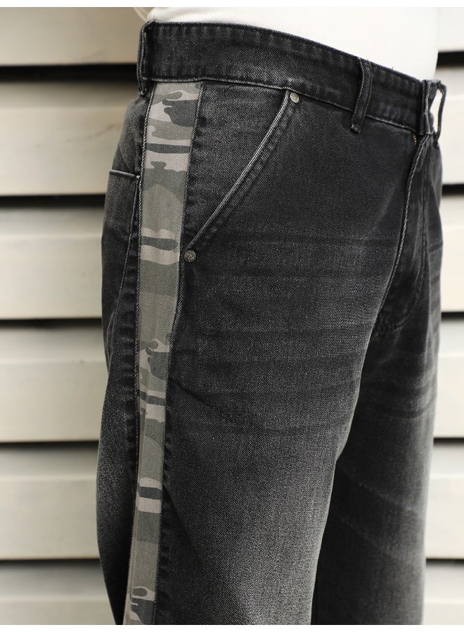 Men's Black Straight Fit Jeans - Sleek and Modern Denim