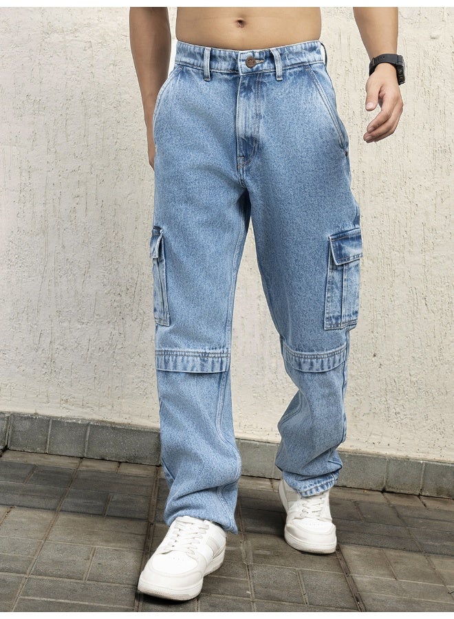 Men Indigo Jeans - Straight Fit for Sleek and Comfortable Wear