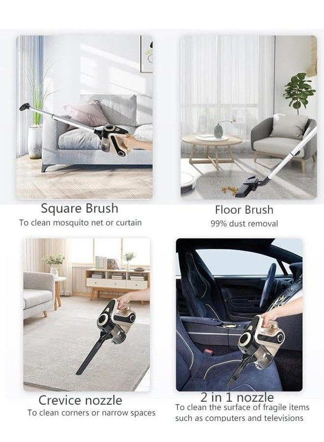 Vacuum Cleaner Corded 18000Pa Powerful and 600W Motor Vacuum Cleaner 1.5L Large Capacity Stick & Handheld Vacuum Cleaner Ultra Quiet, 5M Long Cord, HEPA Filter Vacuum for Home/Kitchen/Car/Floor/Carpet