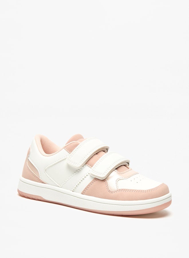 Girls Little Missy Colourblock Sneakers with Hook and Loop Closure