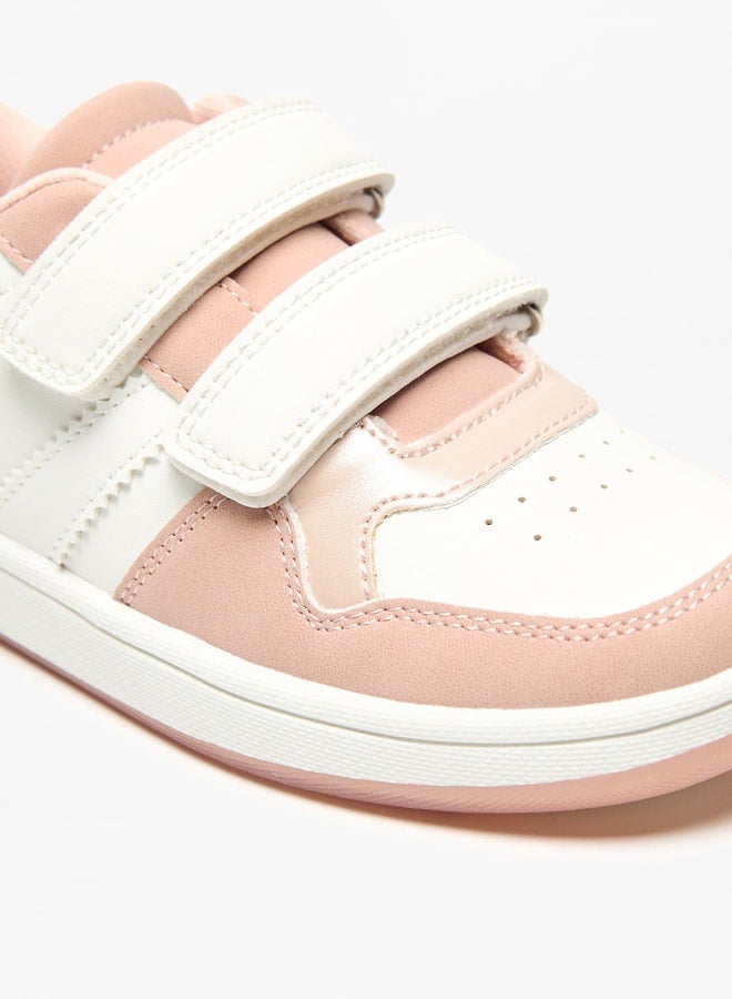 Girls Little Missy Colourblock Sneakers with Hook and Loop Closure