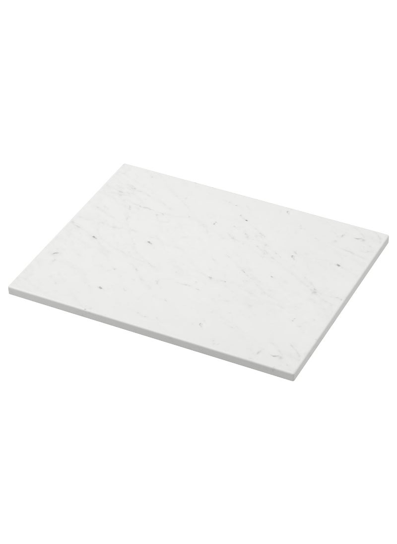 Countertop White Marble Effect Foliated Board 62X49 Cm