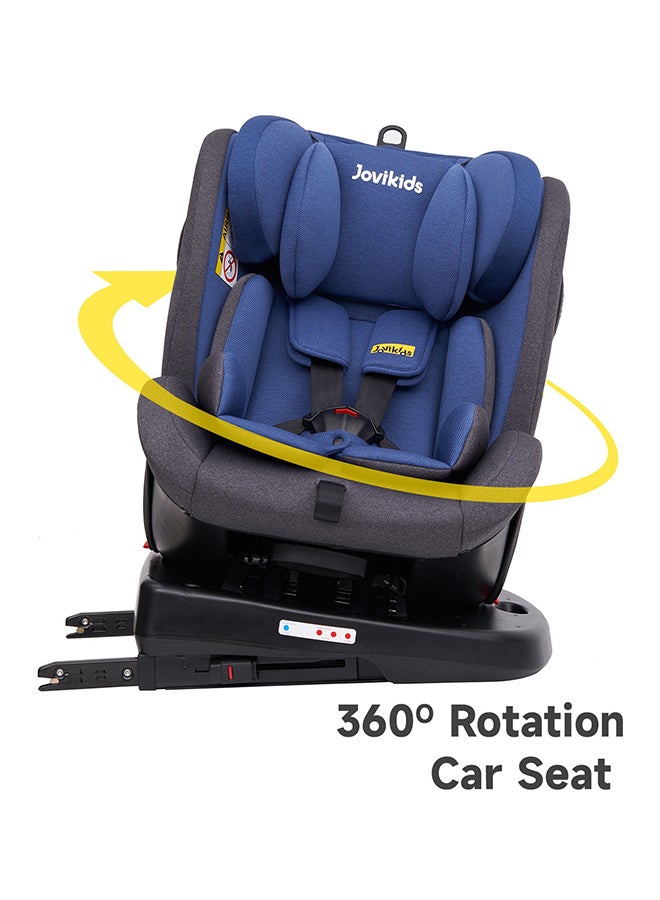 Rotating Angela Safety Baby Car Seat With Isofix And Top Tether, 360 Degree Swivel Child Seat, 0/1/2/3, 0 - 12 Years Old, ECE R44/04, Blue