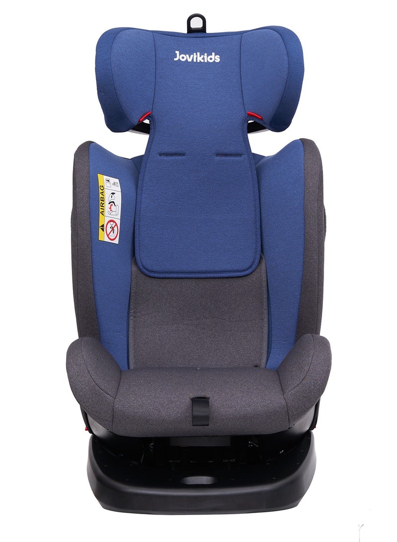 Rotating Angela Safety Baby Car Seat With Isofix And Top Tether, 360 Degree Swivel Child Seat, 0/1/2/3, 0 - 12 Years Old, ECE R44/04, Blue