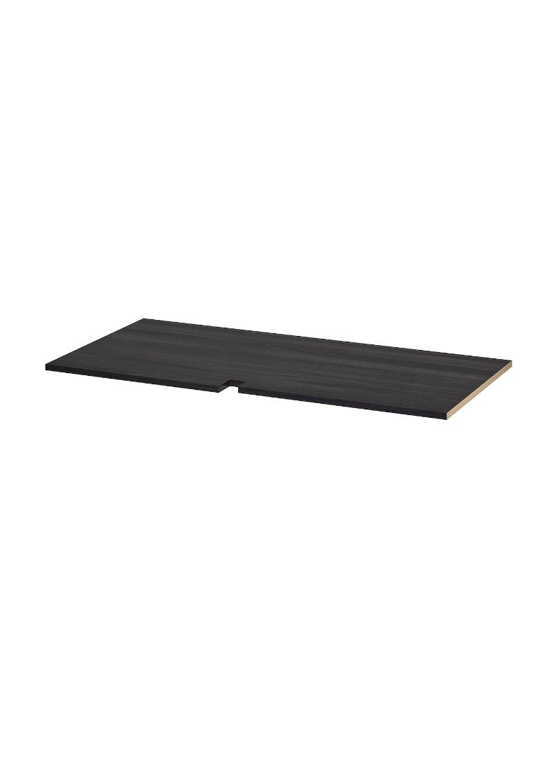 Shelf For Corner Base Cabinet, Wood Effect Black, 128 Cm