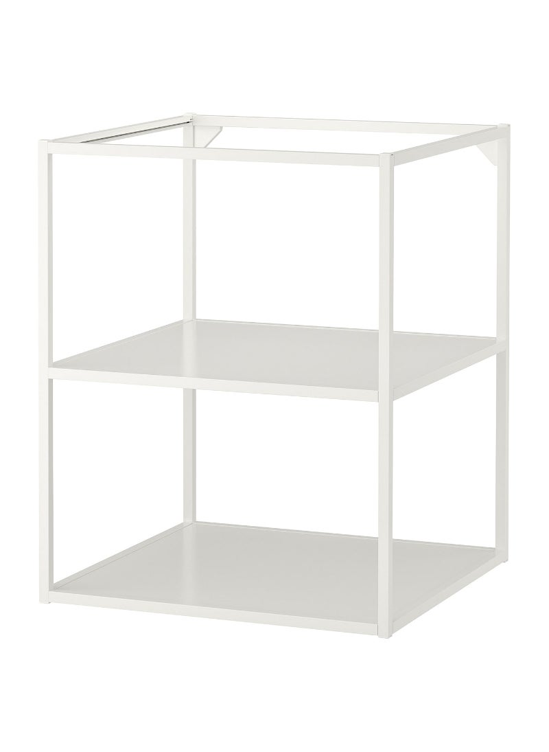 Base Frame With Shelves, White, 60X60X75 Cm