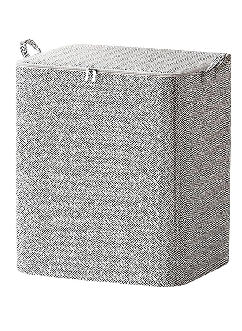 Storage Bins Non-woven Zipper Closet Organizers and Storage Box Moving Quilt Storage Basket Travel Large-Capacity Clothing Organization and Storage Bag (Grey 4 Pack)