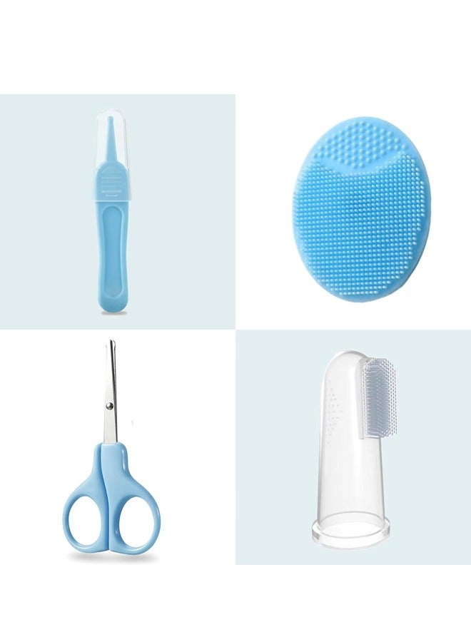 Portable Baby Healthcare and Grooming Kit, 20PCS Baby Care Kit with Premium-Quality Materials, Newborn Nursery Health Care Set for Newborn Infant Toddlers Baby Boys Girls Kids 0-3 Years, Suitable for Outgoing and Traveling(Blue)