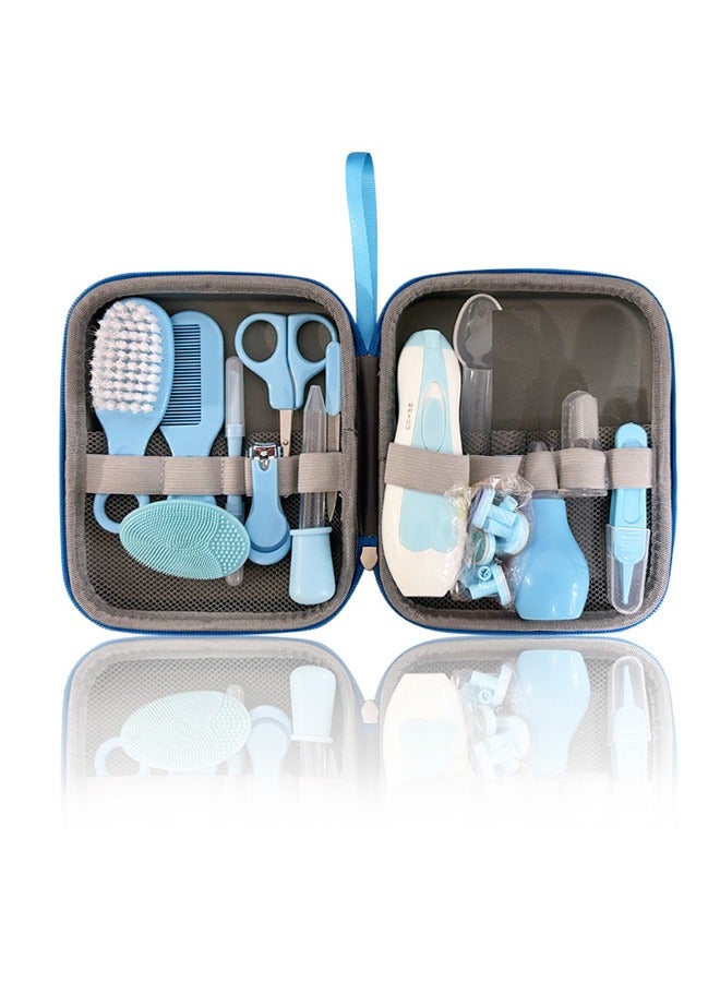 Portable Baby Healthcare and Grooming Kit, 20PCS Baby Care Kit with Premium-Quality Materials, Newborn Nursery Health Care Set for Newborn Infant Toddlers Baby Boys Girls Kids 0-3 Years, Suitable for Outgoing and Traveling(Blue)