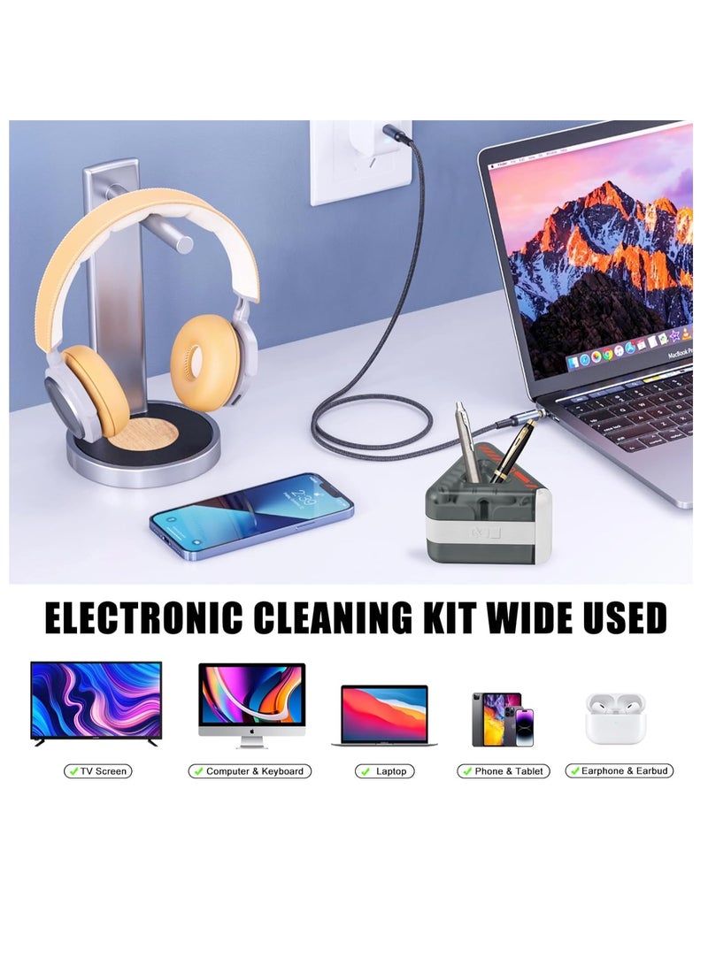 Electronic Keyboard Cleaner, Keyboard Cleaning Kit Laptop Cleaner, 21-in-1 Computer Keyboard Brush Tool Screen Cleaning Spray, Cleaning Spray Brush Pen,  for MacBook iPhone, Computer Laptop Tablet Car