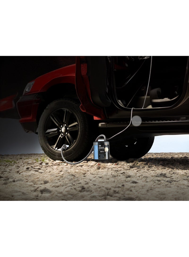 Jump Start Air Compressor 8000mAh / Type-C 10W 5V/2A Input Voltage/ 2H Recharge Time/ 800A Peak Current - Transparent