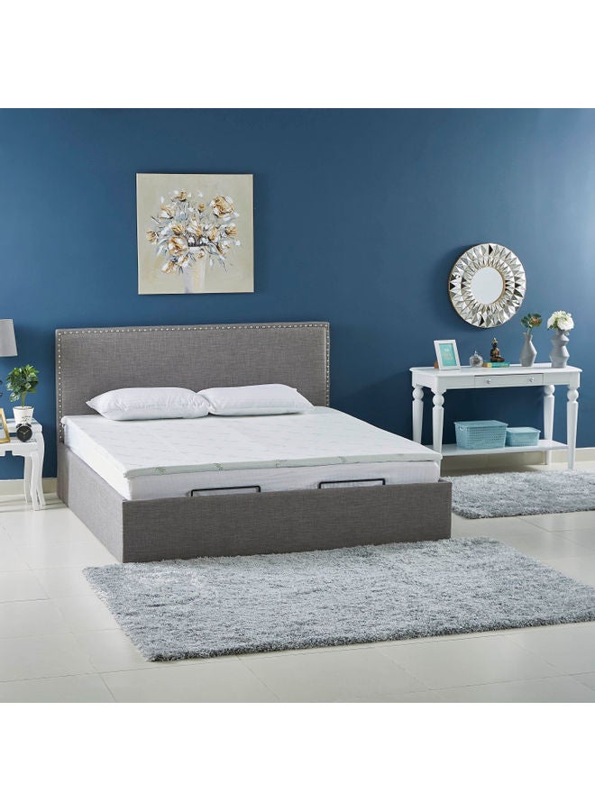 Comfort Bamboo Memory Foam Mattress Topper Combination White 200x180cm