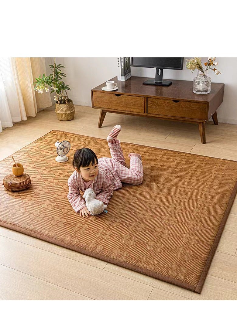 COOLBABY Floor Bamboo Sleeping Mat Cooling Mat Mattress Suitable for Home School Dormitory, Double sided (120 * 200)