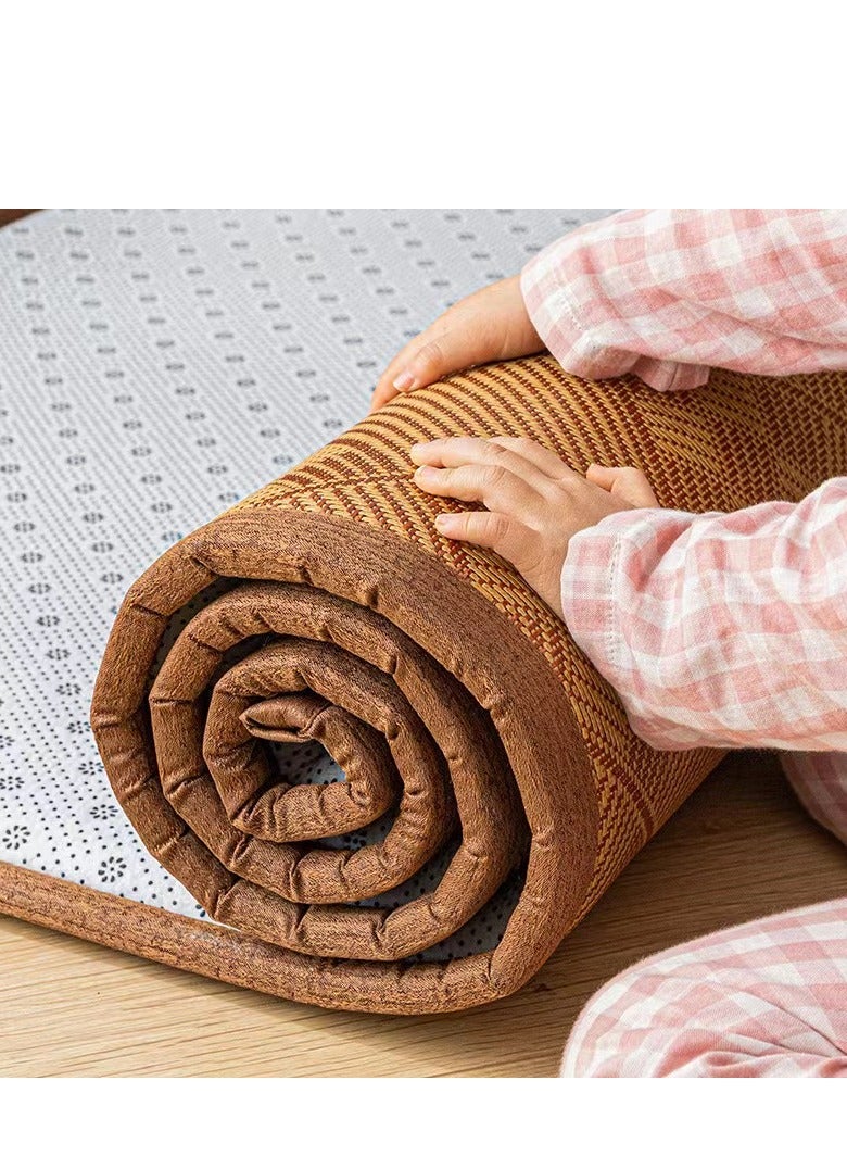 COOLBABY Floor Bamboo Sleeping Mat Cooling Mat Mattress Suitable for Home School Dormitory, Double sided (120 * 200)