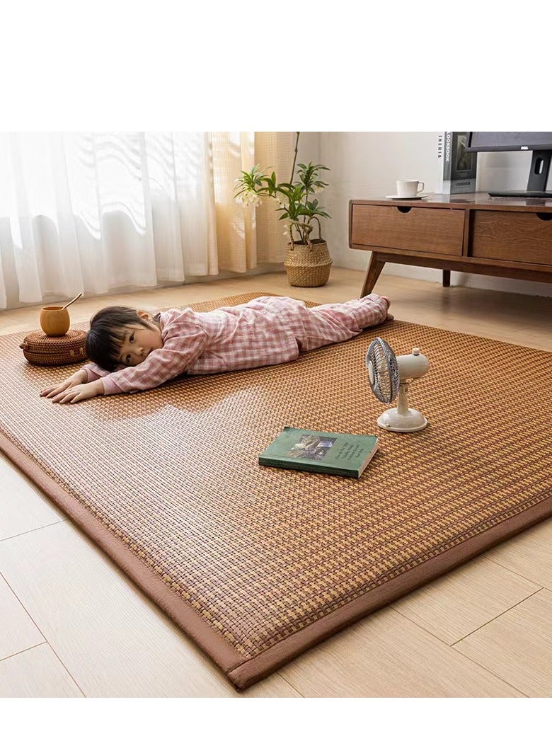 COOLBABY Floor Bamboo Sleeping Mat Cooling Mat Mattress Suitable for Home School Dormitory, Double sided (120 * 200)