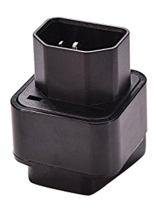 UPS C14 to Universal Female Socket Power Adapter AC Plug black