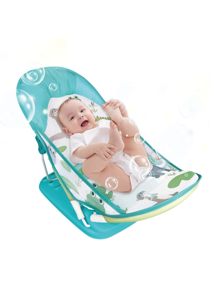 Baby Bath Chair with Pillow/Blue and Green/No Function Age Standard 0+, Load Capacity 9kg