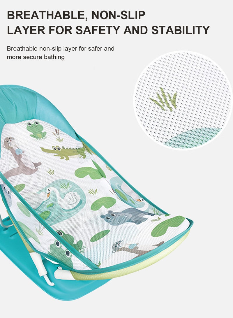 Baby Bath Chair with Pillow/Blue and Green/No Function Age Standard 0+, Load Capacity 9kg