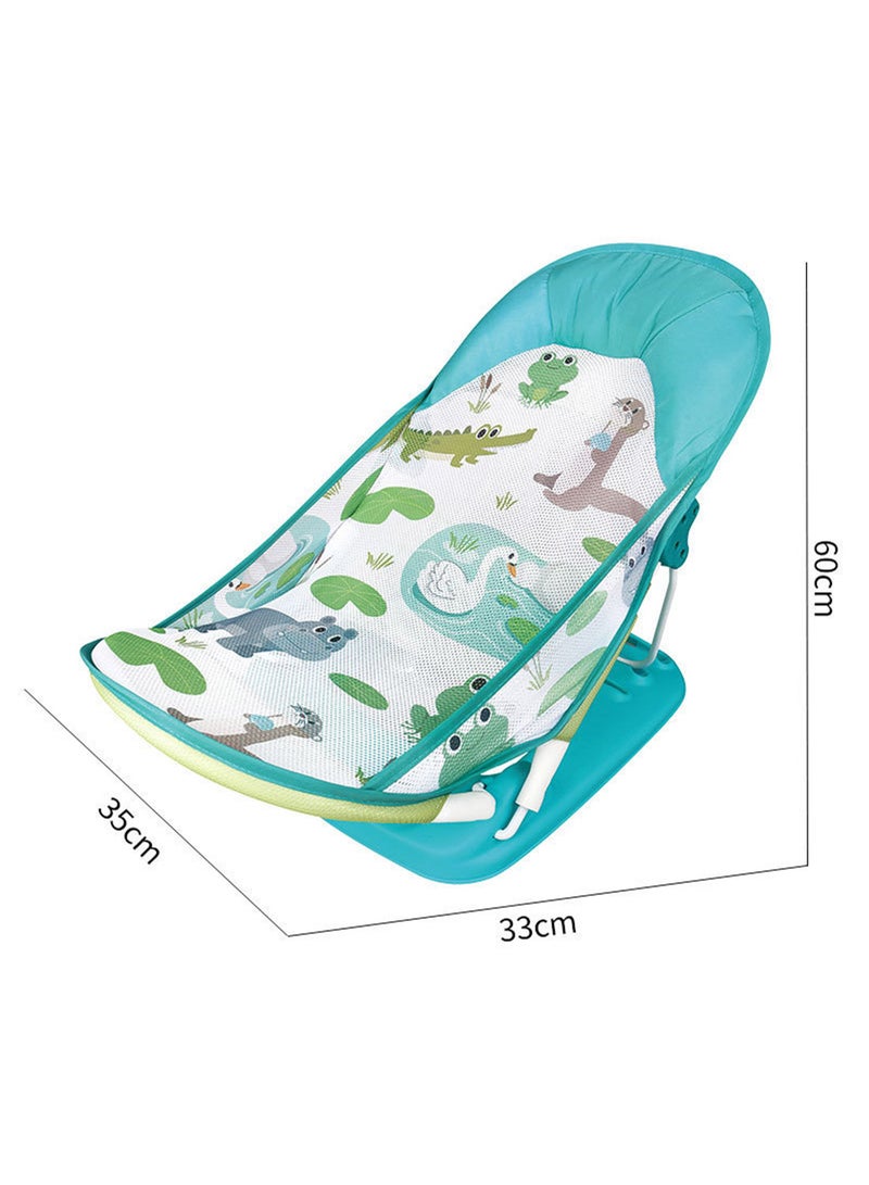 Baby Bath Chair with Pillow/Blue and Green/No Function Age Standard 0+, Load Capacity 9kg