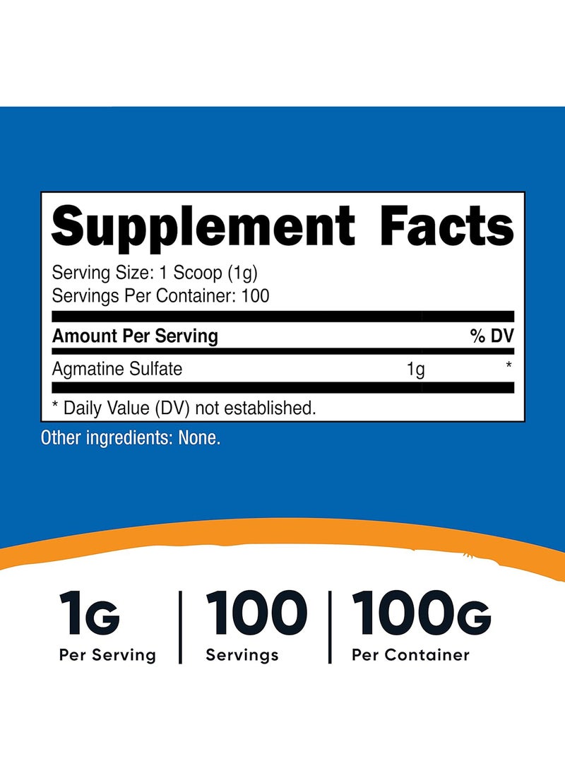 Agmatine Pure Powder - 100 Servings