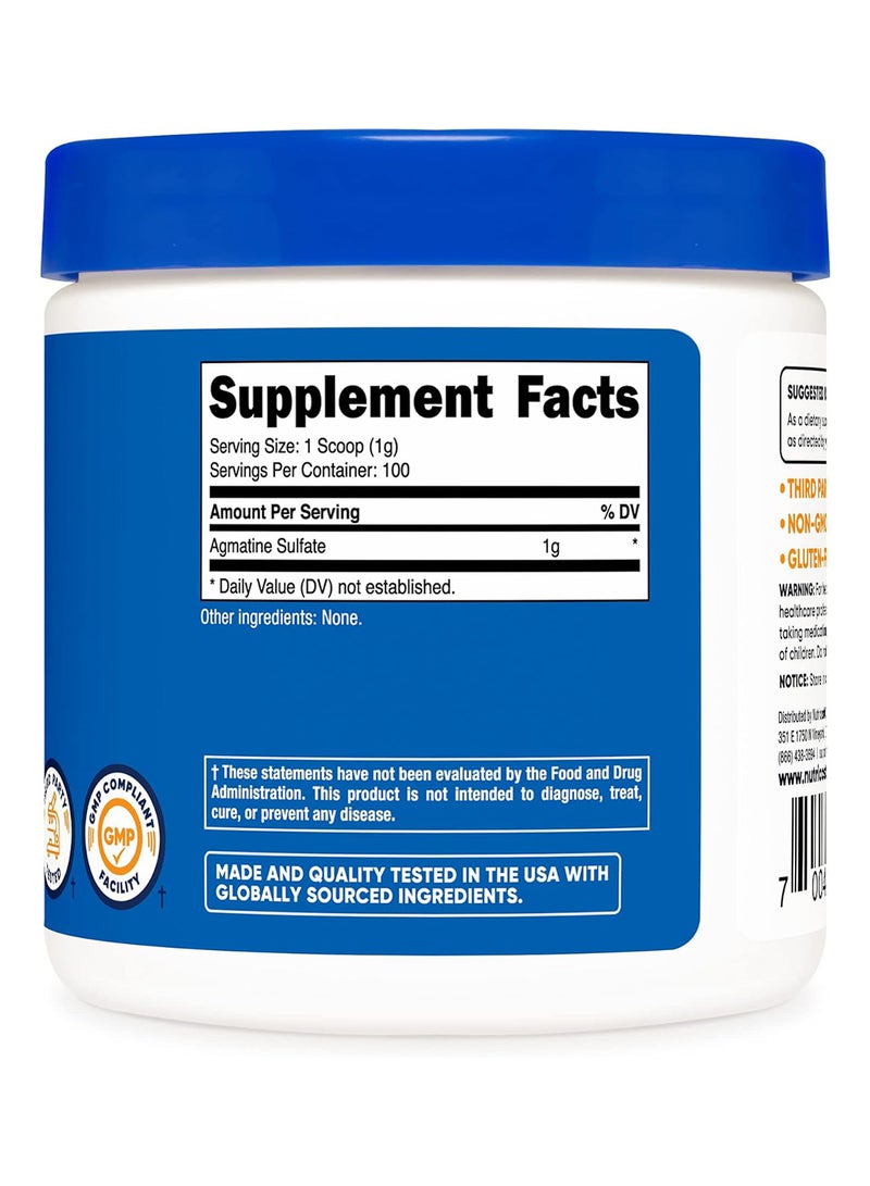 Agmatine Pure Powder - 100 Servings