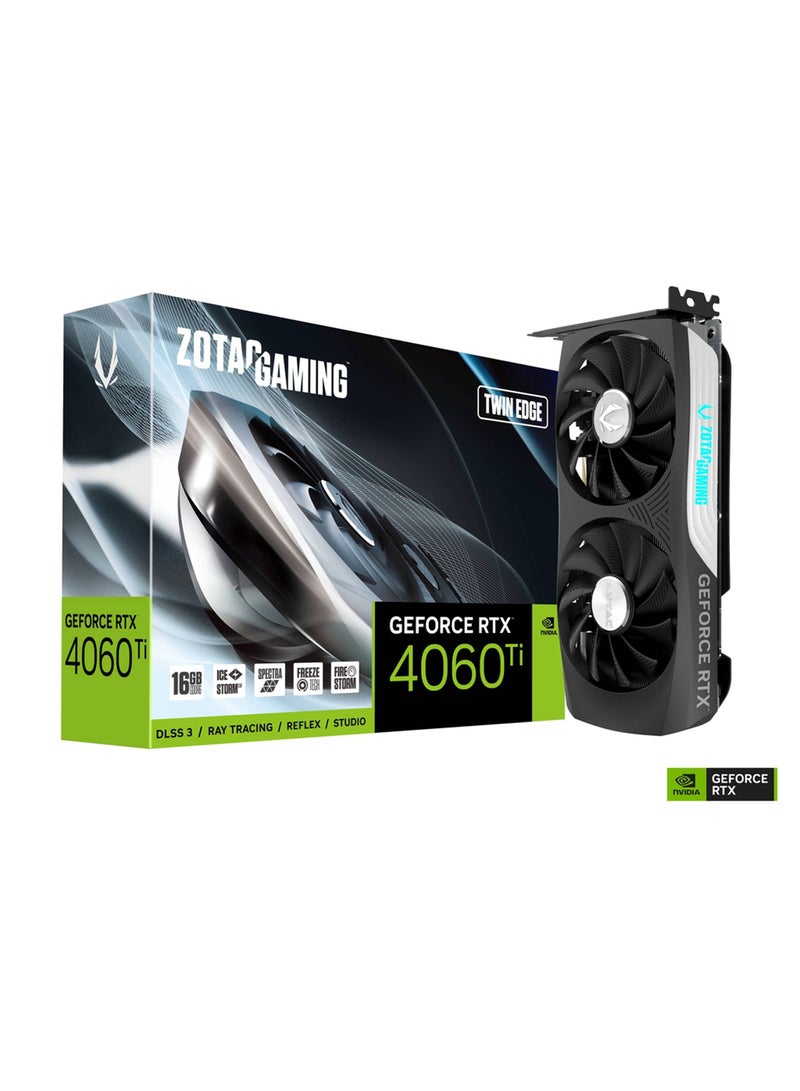 GAMING GEFORCE RTX 4060 Ti TWIN EDGE 8GB GDDR6, 128bit, 2535/18000, HDCP, Three DP, HDMI, Medium Pack Black