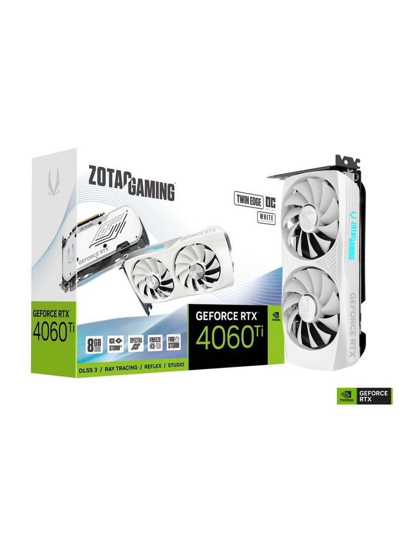 Gaming GeForce RTX 4060 Ti 8GB Twin Edge OC White Edition White