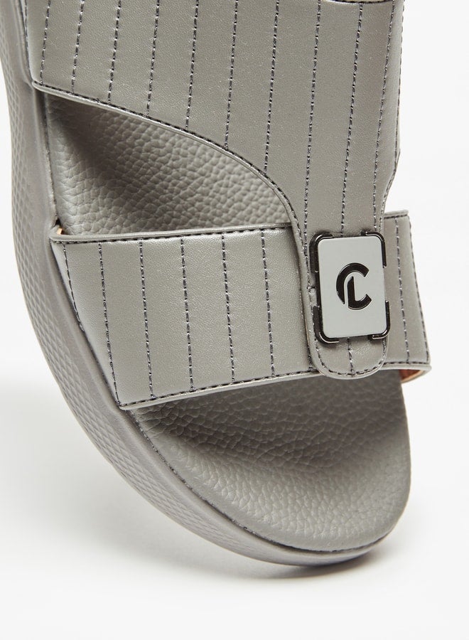 Men Textured Slip-On Sandals