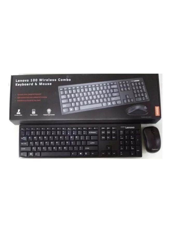 Pack Of 5 Lenovo 100 Wireless Keyboard And Mouse Combo Black