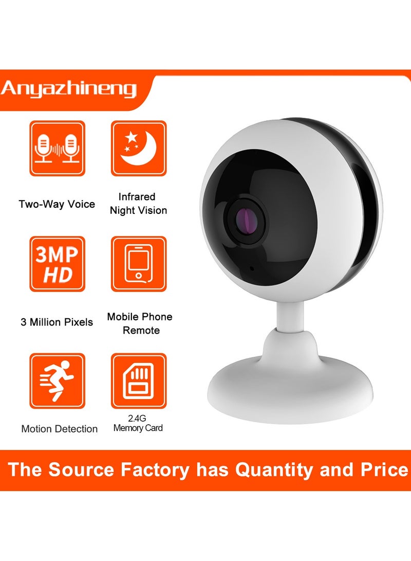 3 million HD home surveillance camera smart baby monitor two-way voice wireless wifi indoor