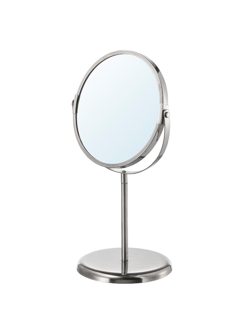 Dual-Sided Vanity Mirror Standard and Magnified, Rotating Design, Perfect for Makeup and Grooming