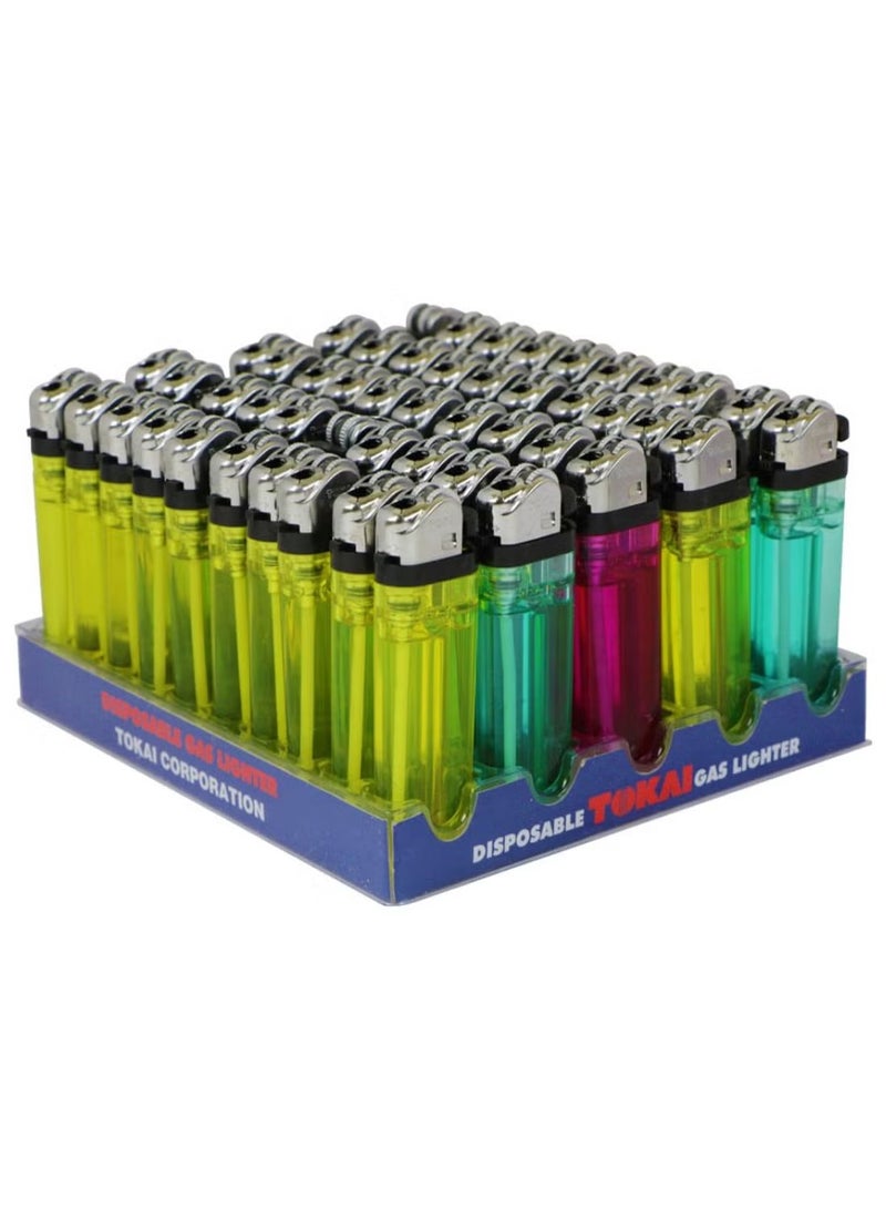 Pack Of 50 Disposable Gas Lighter Multicolour 50-70mm