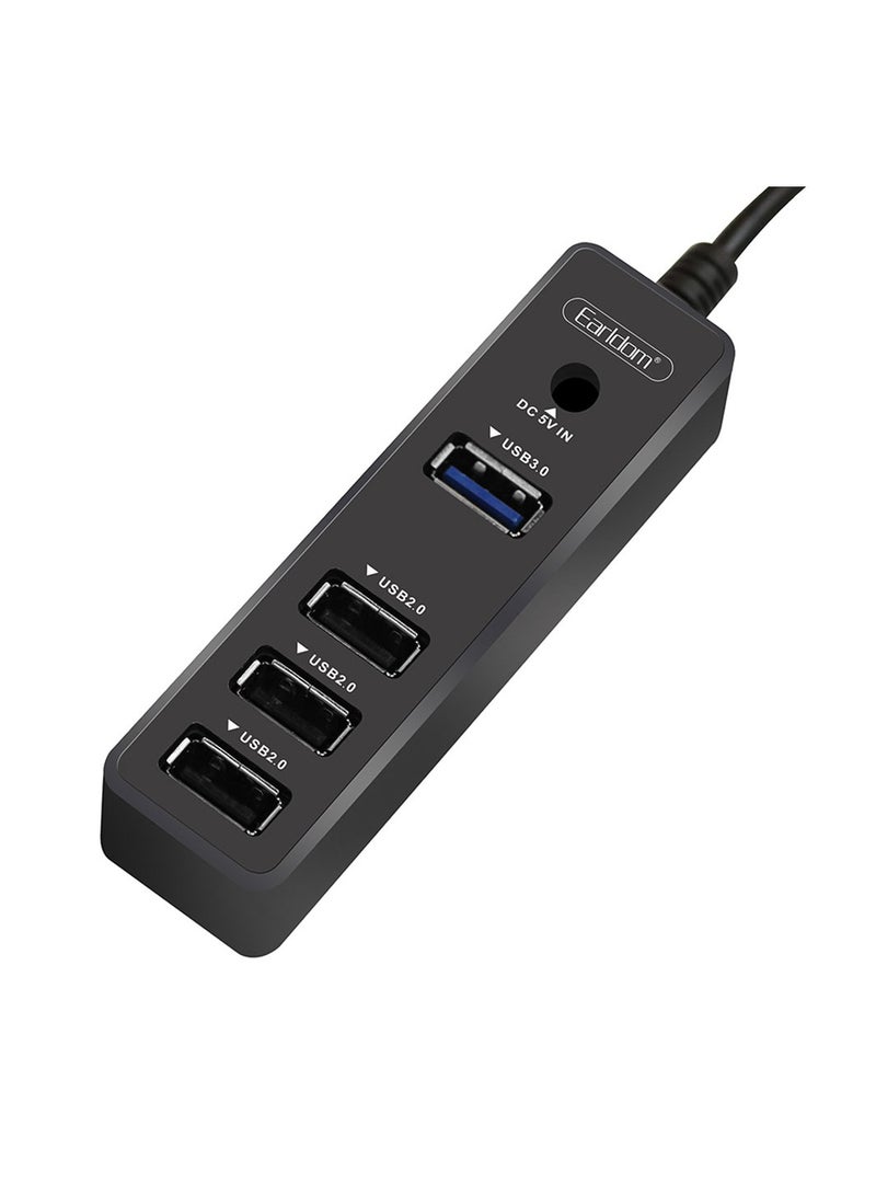 ET-HUB08 4 in 1 Usb Hub Adapter (Type-c Usb-C) Fekete Adapter