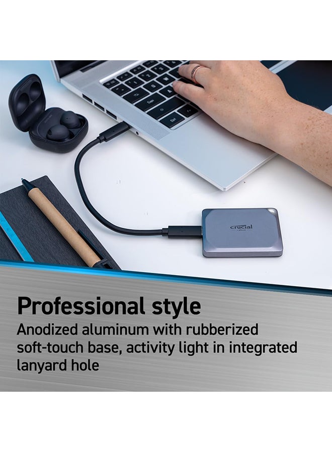 X9 Pro 4TB Portable SSD - Up to 1050MB/s Read and Write - Water and dust Resistant, PC and Mac, with Mylio Photos+ Offer - USB 3.2 External Solid State Drive - CT4000X9PROSSD902 4 TB