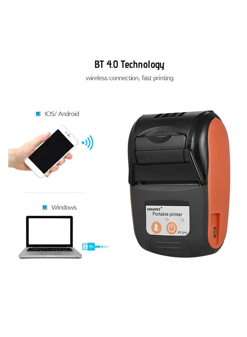 Thermal Printer 58mm Handheld Portable Meituan Handheld Bluetooth Takeaway Receipt Printer