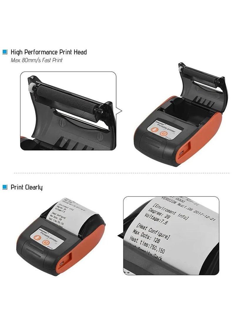 Thermal Printer 58mm Handheld Portable Meituan Handheld Bluetooth Takeaway Receipt Printer
