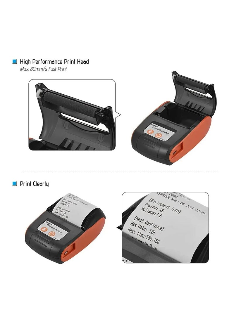 Thermal Printer 58mm Handheld Portable Meituan Handheld Bluetooth Takeaway Receipt Printer