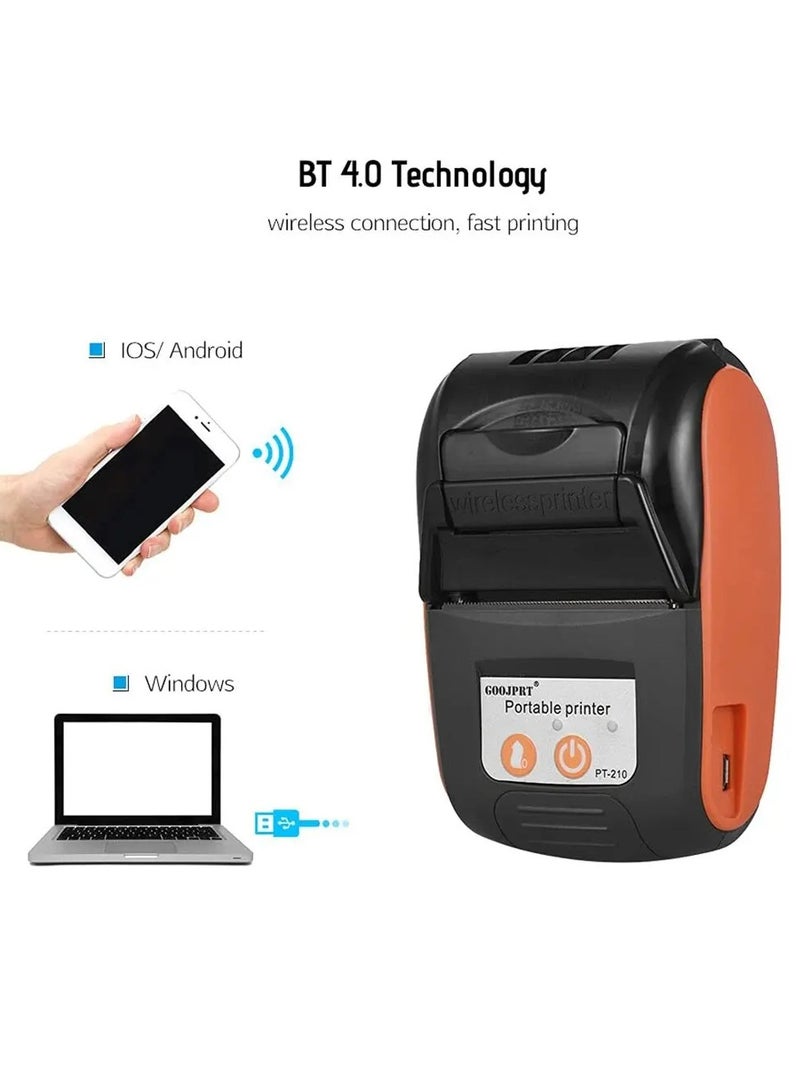 Thermal Printer 58mm Handheld Portable Meituan Handheld Bluetooth Takeaway Receipt Printer