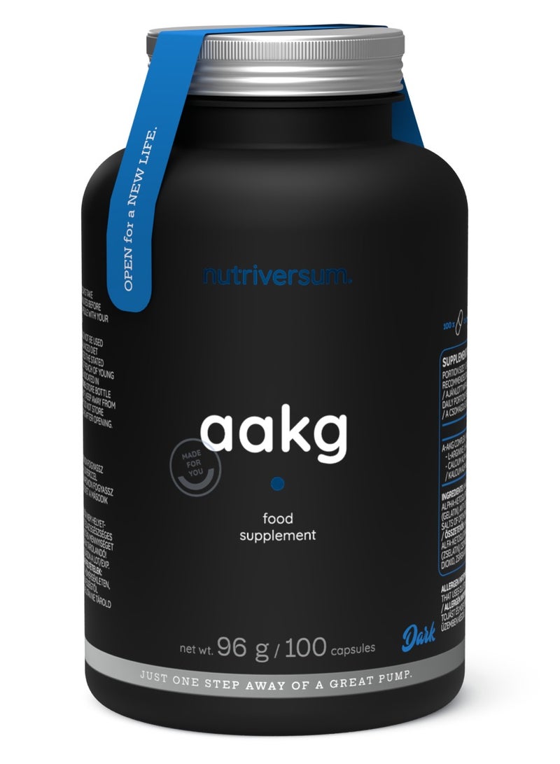 Nutriversum AAKG - Enhanced Performance & Non-Stim Energy, L-Arginine Capsules, 60 Servings