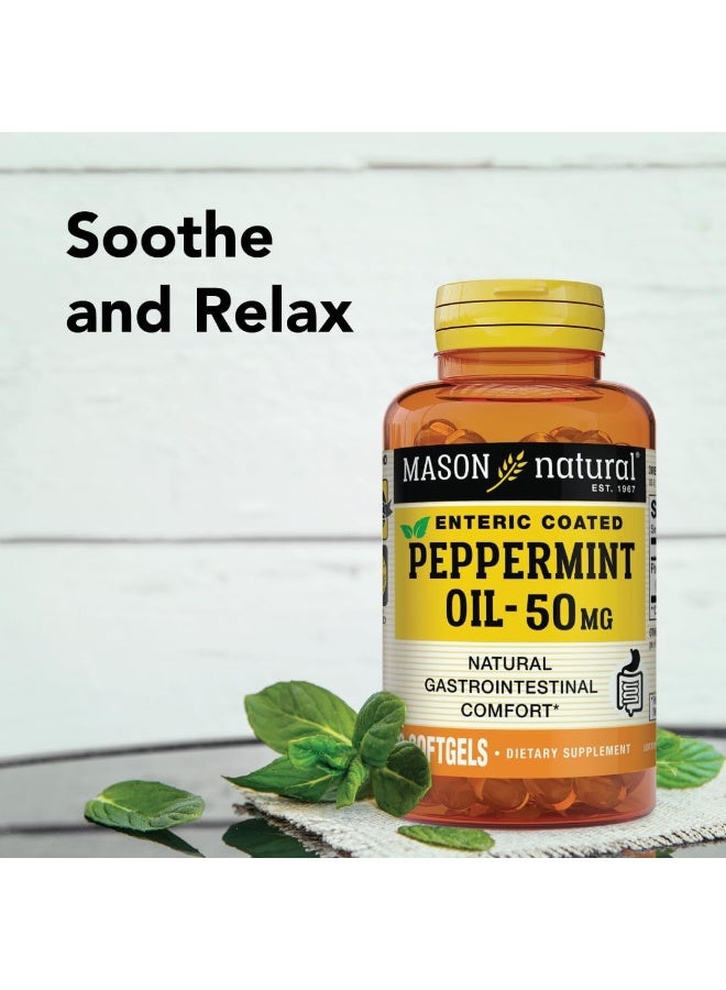 Mason Natural Peppermint Oil 50 Mg Enteric Coated Natural Gastrointestinal Comfort Supports A Healthy Gut Bowel Soothing Dietary Supplement 90 Softgels