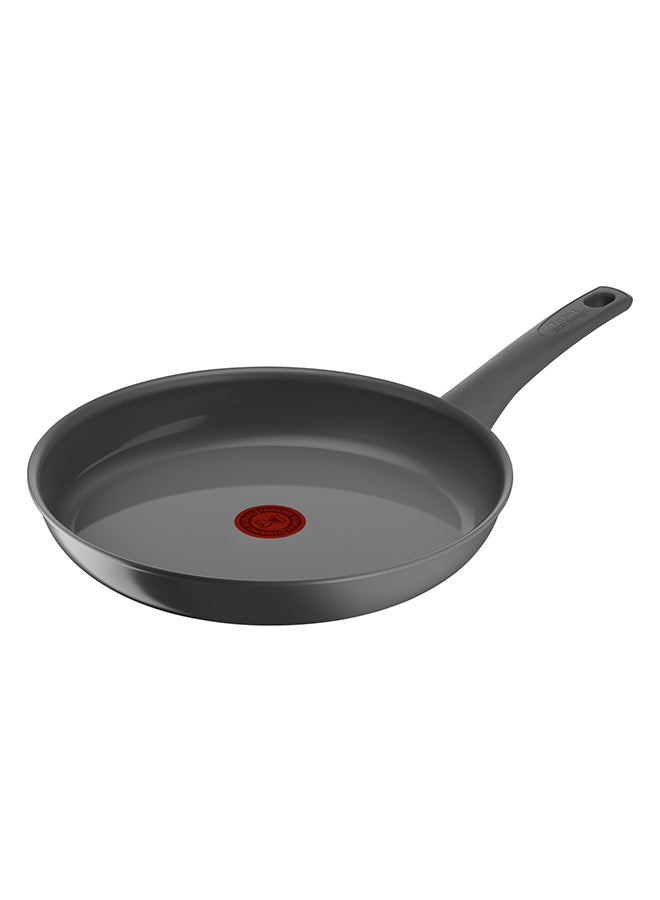 Tefal Renewal Frying Pan Non-Stick Ceramic Coating Eco-Designed Recycled Fry Pan Healthy Cooking Thermo-Signal™ Safe Cookware Made In France All Stovetops Including Induction Grey 34.5x27/31x24cm