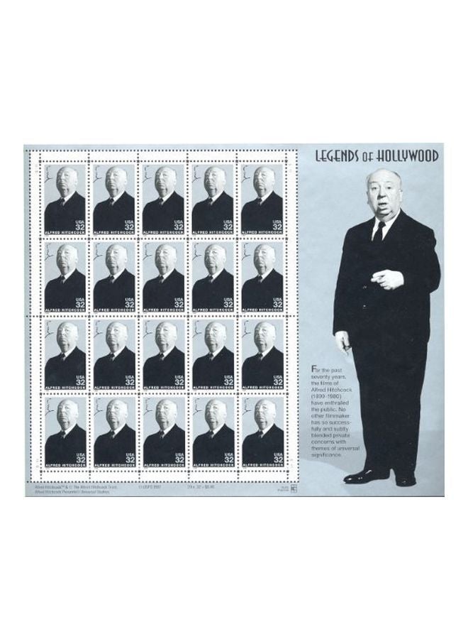 Alfred Hitchcock: Legends Of Hollywood Postage Stamp