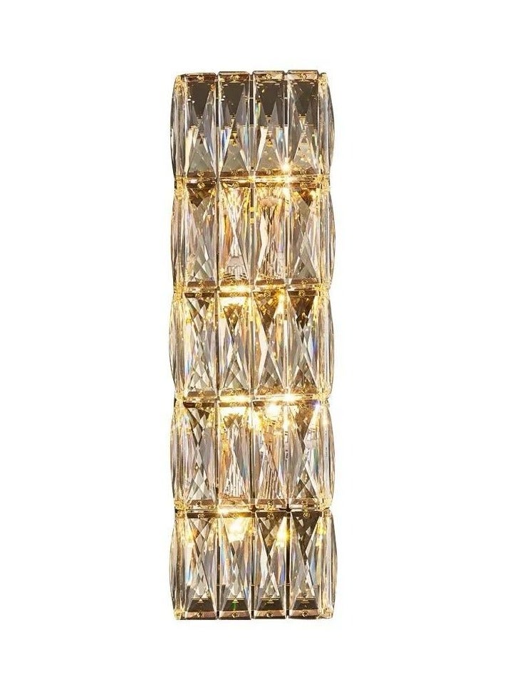 Crystal wall lamp, indoor for bedroom, living room, TV launeh with E 14 Bulb three color, white, yellow, warm white