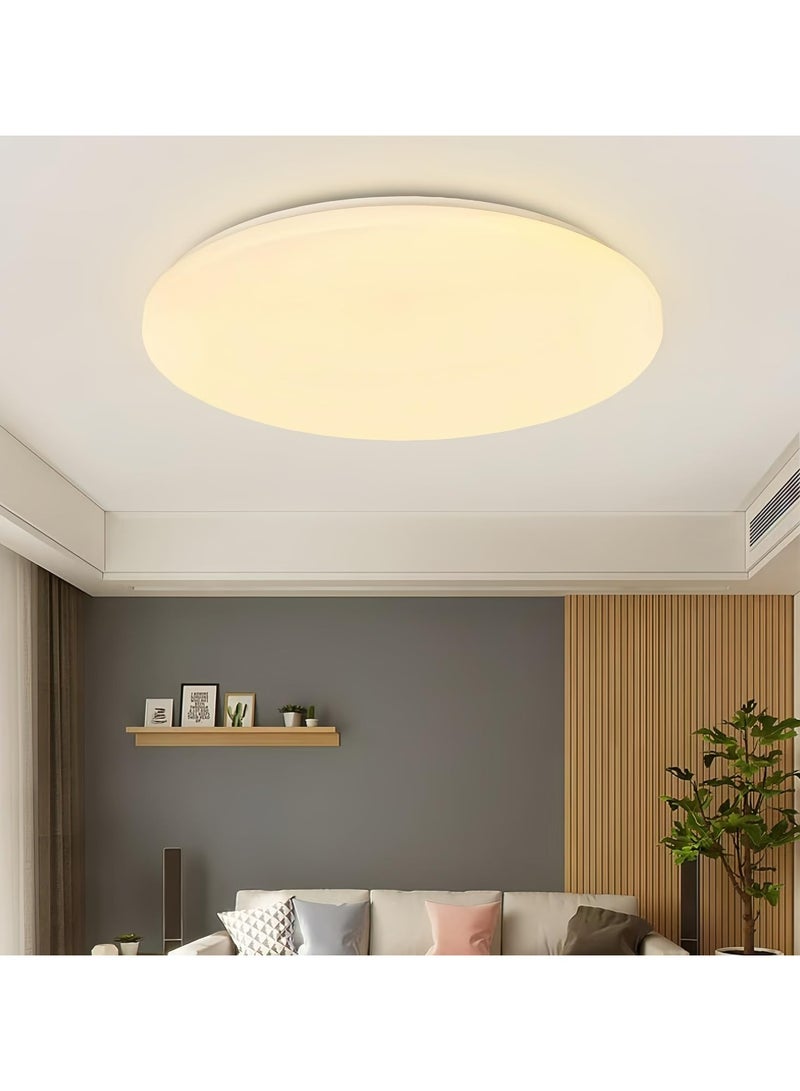 Round LED Ceiling Light Fixture Modern Simple Ultra-thin Flush Mount Ceiling Lamp for Bedroom Living Room Dining Room Kitchen Island Hallway