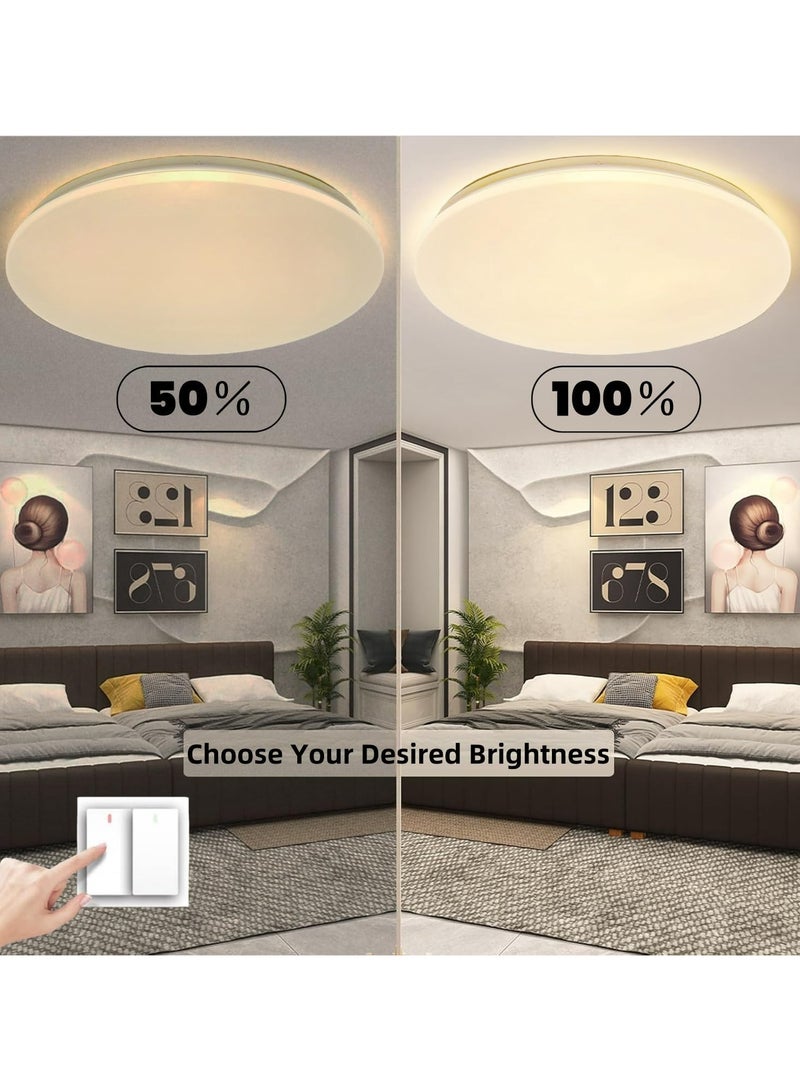 Round LED Ceiling Light Fixture Modern Simple Ultra-thin Flush Mount Ceiling Lamp for Bedroom Living Room Dining Room Kitchen Island Hallway