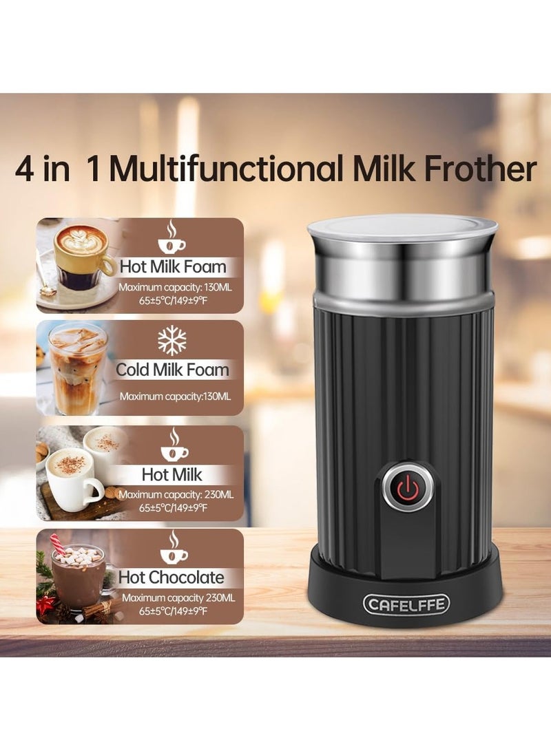 Milk Frother For Coffee, 3-in-1 Electric Milk Steamer Milk Mixer, Hot and Cold Coffee Stirrers For Latte and Cappuccino 230ml