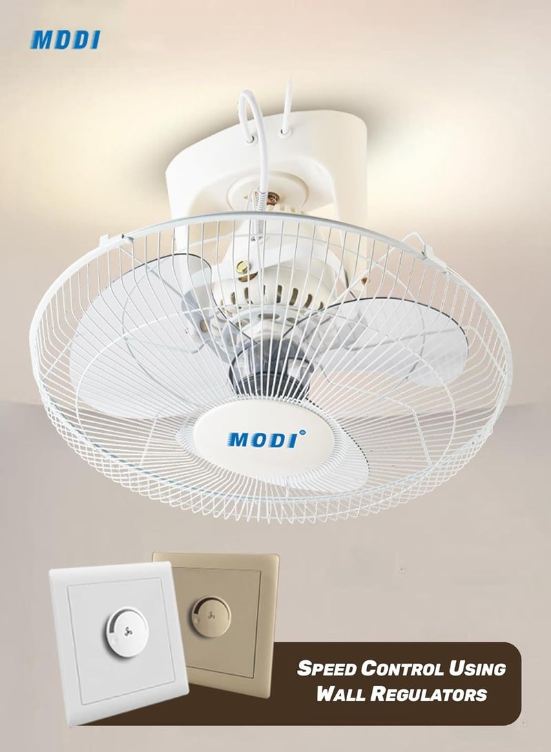 White Cooling Fan with 3 Speed Choices 360 Degree Oscillating Fan for Home and Office