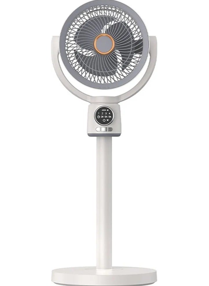 USB Floor fan Portable Standing Fan Oscillating Pedestal Fan with Remote Controller Night Light,140° Swivel Pedestal Fans with 9H Timer 5 Speeds Adjustable