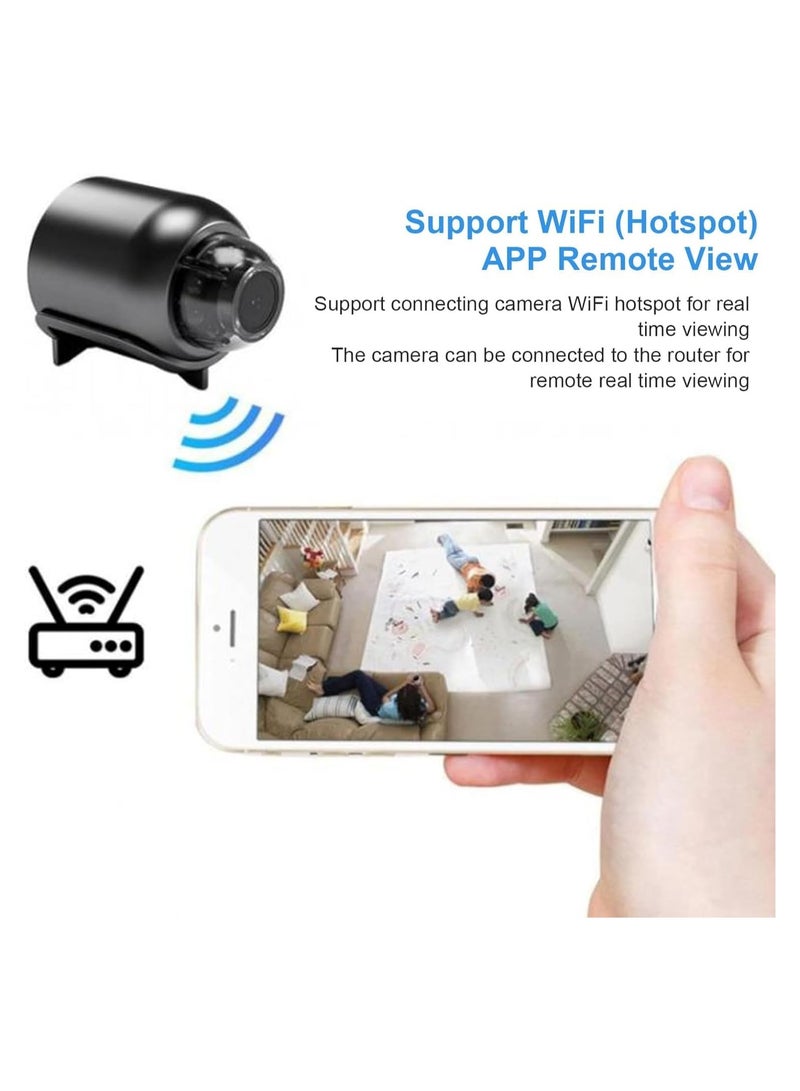 WiFi Mini Hidden Camera Full HD | Night Vision | Motion Detection | Wide Angle Nanny Cam | Wireless Security Surveillance | Remote Viewing | iPhone & Android Compatible | Home/Office Spy Camera