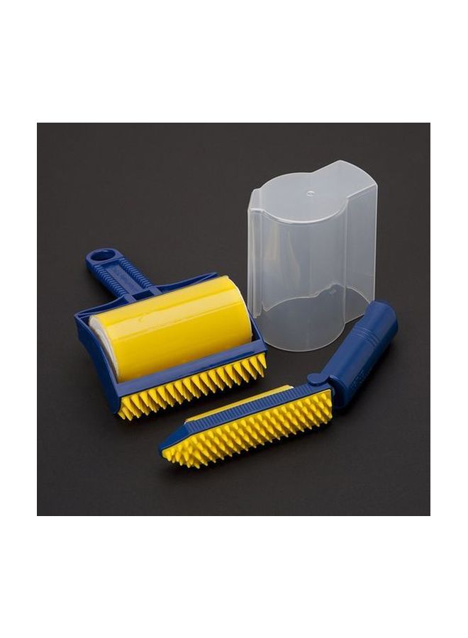 Lint Roller With Built-In Fingers Yellow/Blue